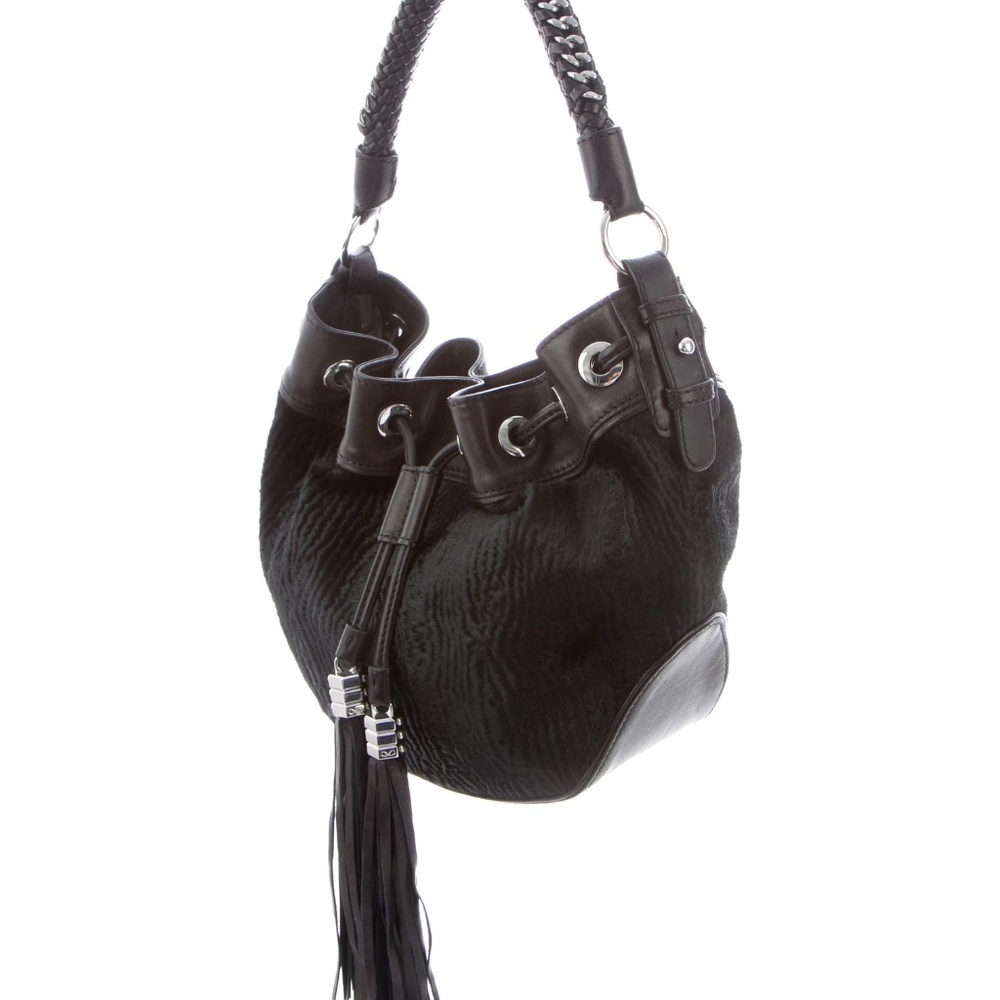 Monika Chiang Parisian Lamb Handle Drawstring Bag NWT